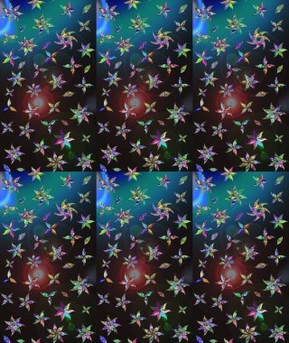 Kumaş, tekstil, duvar kağıdı baskısı için. Raster illüstrasyonu. Eskiz geçmişi. Tomurcukları papatya çiçekleri olan sevimli bir çiçek deseni. Miles Fleur, süslü püslü bir süs. Antika retro tarzı.