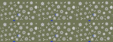 Elle çizilmiş sonbahar çiçeği deseni. Renkli yeşil çizim kalıbı. Doodle tarzı. Tekstil ve kapak tasarımı için mükemmel. Yeşil renkte çiçekler.