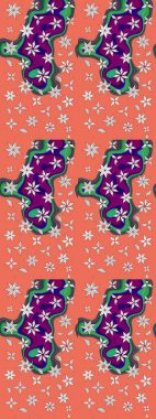 Turuncu renklerde bahar çiçekleri. Yaprak ve çiçeklerin suluboya resimleri, turuncu renklerde çizimler. Raster illüstrasyonu.