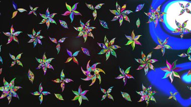 Raster illüstrasyonu. Suluboya stilinde gri renkte. Küçük çiçekli bahar deseni çiz.