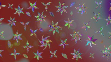 Raster illüstrasyonu. Çiçek buketleriyle klasik bir eskiz şekli. Kahverengi renklerde.