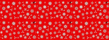 Raster illüstrasyonu. Küçük çiçekteki sevimli çiçek deseni. Raster deseni. Kibarca, yaz çiçekleri kırmızı renklerde.