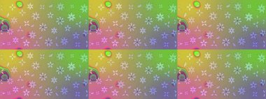 Çiçeksel çizim kalıbının yansıması. Tarafsız renklerde vadinin çiçekleri.