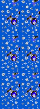 Raster illüstrasyonu. Çiçekli yumuşak bir eskiz şekli. Yumuşak, mavi renkte bahar çiçekleri. Raster çiçekleri klasik tarzda resmedilir..