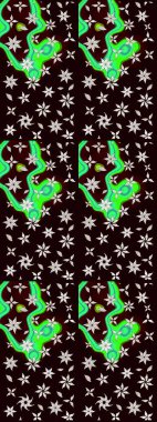 Renkli Bahar Teması eskiz kalıbı. Düz Çiçek Elementleri Tasarımı. Raster illüstrasyonu. Chichi 'nin kumaş kalıbını çiz. Çiçek deseni.