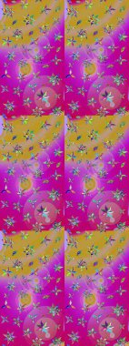 Güzel kumaş deseni. Raster suluboya çiçek deseni, narin çiçekler, mor çiçekler, tebrik kartı şablonu..