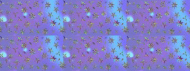 Mor renkli çiçekler. Düz Çiçek Elementleri Tasarımı. Çiçek desenli eskiz, yaz çiçekleri. Renkli Bahar Teması çizim şablonu.