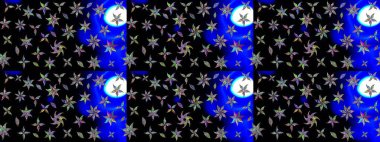 Düz Çiçek Elementleri Tasarımı. Renkli Bahar Teması eskiz kalıbı. Raster..