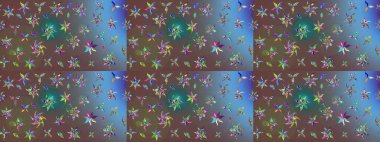 Kahverengi renkli çiçekler. Renkli Bahar Teması eskiz kalıbı. Çiçek desenli eskiz, yaz çiçekleri. Düz Çiçek Elementleri Tasarımı.