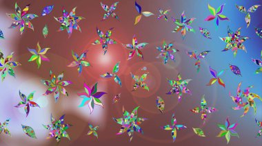 Modern stil dokusu. Çiçek desenli raster, kahverengi çizgi grafik deseni soyut raster arkaplan.