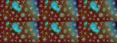 Raster çiçekleri klasik tarzda çizilmiş. Raster illüstrasyonu. Kahverengi renklerde bahar çiçekleri. Çiçekli yumuşak çizim deseni.