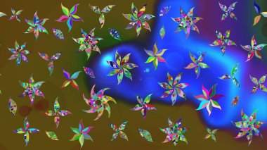 Çiçek arkaplanlı soyut zarafet eskiz deseni. Raster Güzel kumaş deseni.