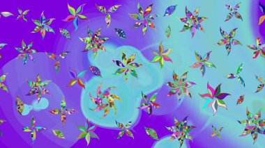 Çiçekli çiçek deseni, suluboya. Raster deseni. Küçük çiçekte güzel bir çiçek deseni..