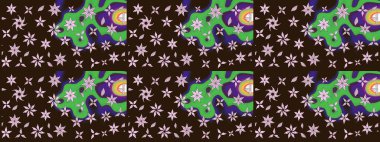 Süslü kumaş deseni. Raster deseni. Çiçekli çiçek deseni, suluboya..