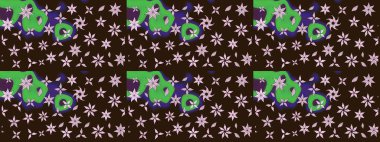 Raster deseni. Suluboya etkisi. Organik elementler. Botanik çizim deseni.