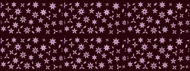 Sevimli çiçek raster deseni. Kahverengi renkli çiçekler. Düz Çiçek Elementleri Tasarımı. Renkli Yaz Teması çizim şablonu.