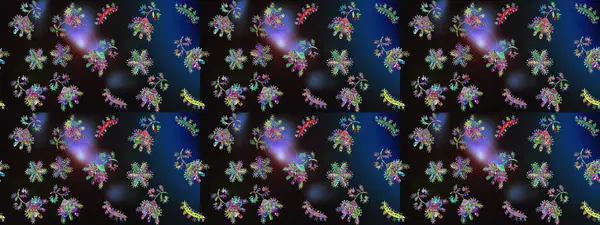 Raster resim. Renkli arka plan üzerinde izole suluboya kar taneleri. Kış. Kış sembolü.