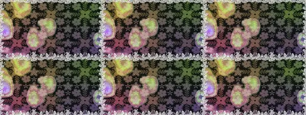 Patlayan çiçekler soyut olarak yerleştirilmiş. Raster illüstrasyonu. Raster deseni. Gri renkte bahar çiçekleri..