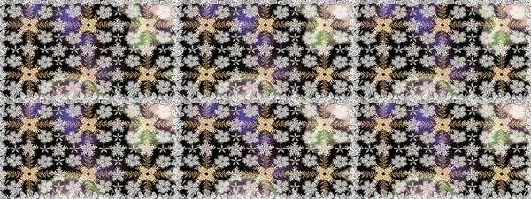 Kusursuz Chichi kumaş deseni. Düz Çiçek Elementleri Tasarımı. Renkli Bahar Temalı Kusursuz Arkaplan. Raster illüstrasyonu. Çiçek deseni.