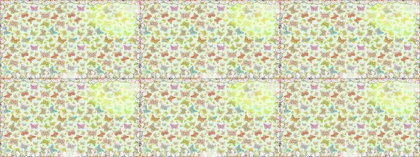 Renkli kelebekler. Kusursuz desen. Raster illüstrasyonu. Web sayfası arkaplanları, duvar kağıtları, tekstil, yüzey dokuları için mükemmel.