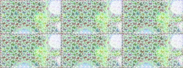 Güzel kelebek resimlerini renklendir. Raster illüstrasyonu. Kağıt, kumaş, ambalaj kağıdı ve duvar kağıdı tasarımı için güzel bir arka plan. Kusursuz..