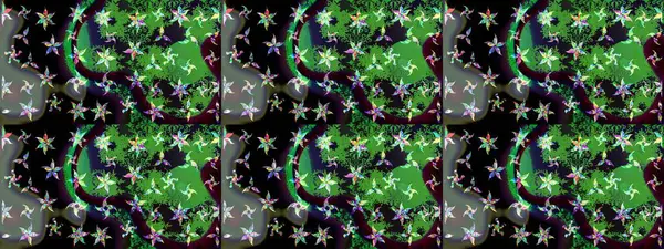 Çiçek desenli eskiz. Yeşil renkli çiçekler. Tişört baskısı için çiçek boyama rasteriName.