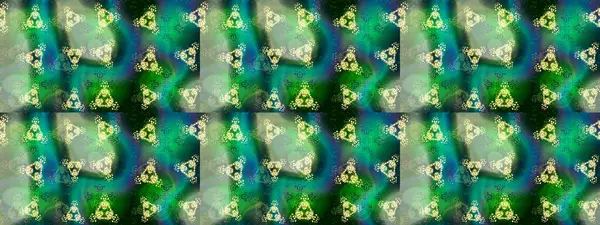 Yeşil, mavi ve nötr renkler üzerine tasarım. Çiçek Elementleri 'nin soyut geçmişi. Raster kış deseni. Raster illüstrasyonu.