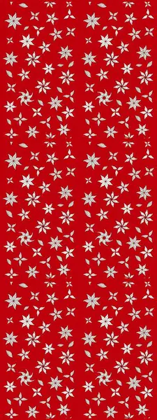 Raster illüstrasyonundaki çiçek desenli çizim. Kırmızı renkte çiçekler.