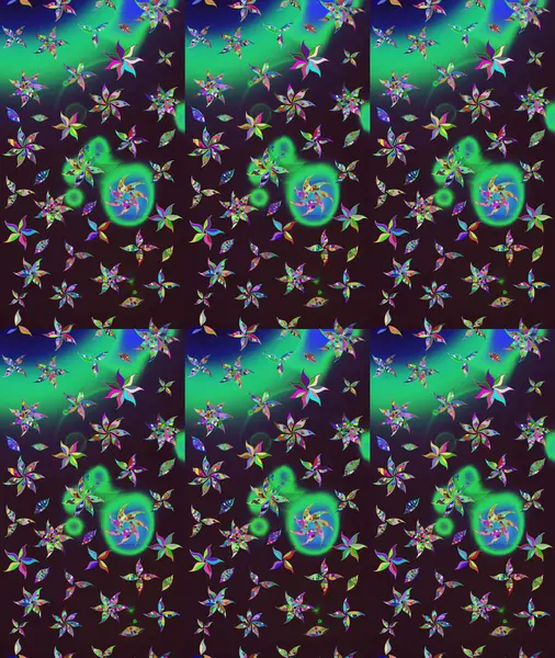 Tekstil, kumaş, ambalaj, hatıra defteri için hoş bir çiçek arkaplanı. Kahverengi arka planda. Elle çizilmiş çiçek desenli Raster çizimi. Çocuksu tasarım.