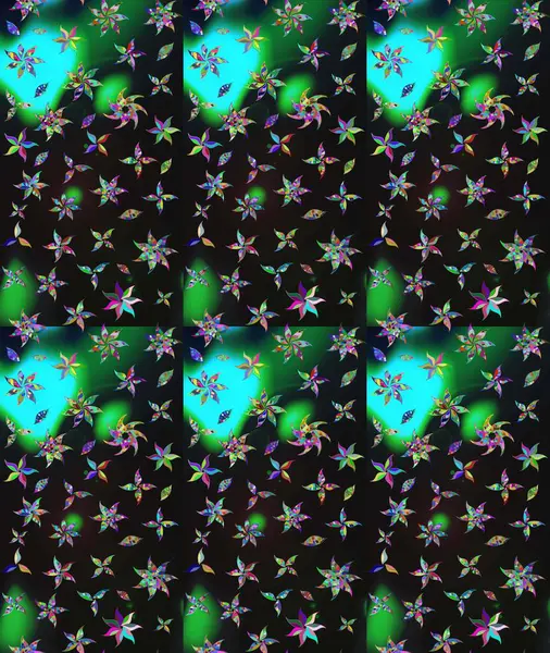 Raster illüstrasyonu. Küçük çiçekteki sevimli çiçek deseni. Çizim.