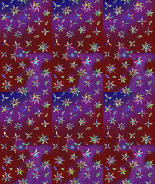 Robot resim. Küçük çiçekte güzel bir desen. Küçük renkli çiçekler. Motley illüstrasyonu. Moda baskıları için zarif bir şablon. Çiçekli bahar çiçekleri.