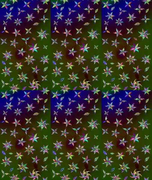 Güzel kumaş deseni. Raster suluboya deseni, narin çiçekler, yeşil çiçekler, tebrik kartı şablonu..