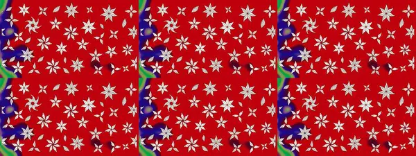 El çizimi çiçek çizimi deseni (fayans). Şirin çiçekli, desenli, kırmızı renkli bir eskiz deseni. Tekstil için suluboya çizim deseni.