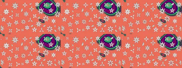 Taslak dekoratif arka plan, çiçek mandala. Çiçek. Raster illüstrasyonu. Turuncu renklerde.