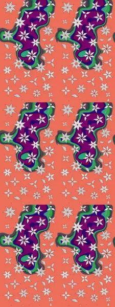 Turuncu renklerde bahar çiçekleri. Yaprak ve çiçeklerin suluboya resimleri, turuncu renklerde çizimler. Raster illüstrasyonu.