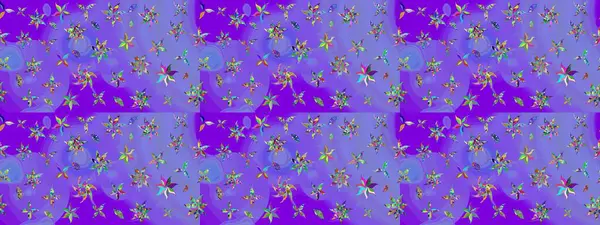 Çiçekler suluboya eskiz deseni. Raster Stili kumaş deseni.