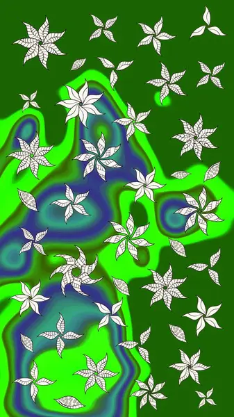 Raster illüstrasyonu. Bahar çiçekleriyle güzel bir çiçek deseni çizmişsin. Güzel kumaş deseni.