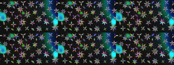 Renkli Yaz Temalı eskiz kalıbı. Güzel kumaş deseni. Raster Illustrasyon 'daki Çiçek Deseni' nin son moda çizimi. Düz Çiçek Elementleri Tasarımı.