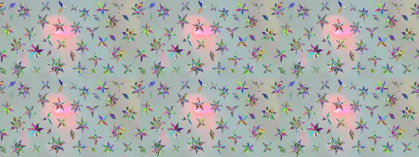 Çiçekli çiçek deseni, suluboya. Küçük çiçekte güzel bir çiçek deseni var. Raster deseni.