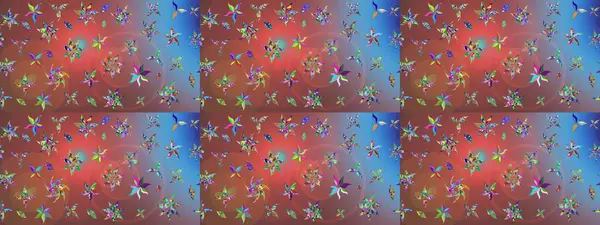 El çizimi çiçek unsurları olan soyut çizim raster deseni. Çiçekli ipek eşarp. Kahverengi üzerine kahverengi. Retro tekstil tasarım koleksiyonu. 1950 'ler-1960' lar motifleri.