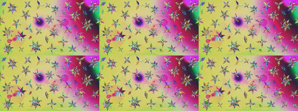 Renkli Bahar Teması eskiz kalıbı. Düz Çiçek Elementleri Tasarımı. Raster illüstrasyonundaki çiçek desenli çizim. Süslü kumaş deseni.