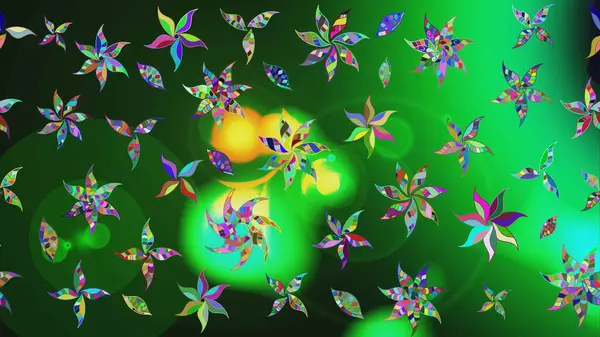 Güzel suluboya yaz çiçekleri deseni..