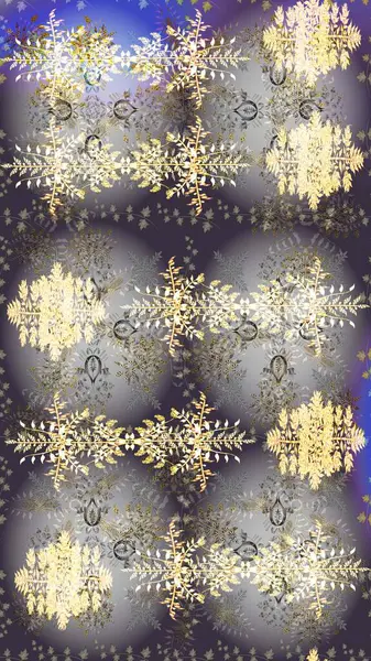 Lace Snowflakes 'in etnik kökü. Folk Style. Mandalas 'ın dekoratif dokusu. Stilize Çiçekler. Raster illüstrasyonu. Kumaş veya Duvar Kağıdı Tasarımı. Tekstil için Lacy Moda Yazdırma.