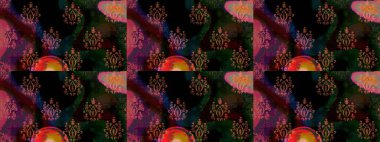 Siyah renkli çiçekler. Raster düz çiçek çizim deseni. Tasarım hediye paketi, tebrik kartları, posterler ve afiş tasarımı.