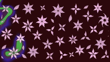 Kahverengi renkli çiçekler. Kumaş desenli papatya çiçekleri ayrıntıları.