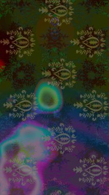 Çiçek deseni. Düz Çiçek Elementleri Tasarımı. Renkli Bahar Teması eskiz kalıbı. Raster çizimi. Güzel kumaş deseni..