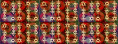 Kar taneleri koleksiyonu. Raster kahverengi, kırmızı ve yeşil kar tanelerinden izole edilmiş. Güzel bir kış süsü. Raster illüstrasyonu.