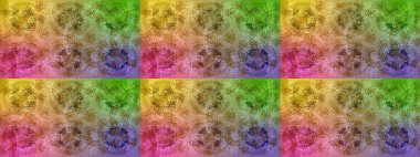 Renkli elementlerle Raster ilginç desen.