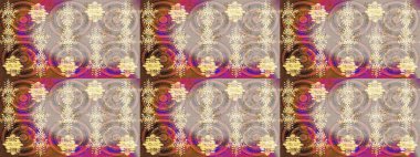 Kar taneleri deseni. Raster kar taneleri arka planda. Kar tanesi rengarenk desen. Raster illüstrasyonu. Soyut kar taneleri arkaplanda izole edilmiş düz tasarım.