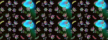 Hint çiçek liyada madalyon deseni. Etnik Mandala süsü. Tekstil, tebrik kartı, boyama kitabı, telefon kılıfı baskı için kullanılabilir. Raster Kına dövme tarzı.